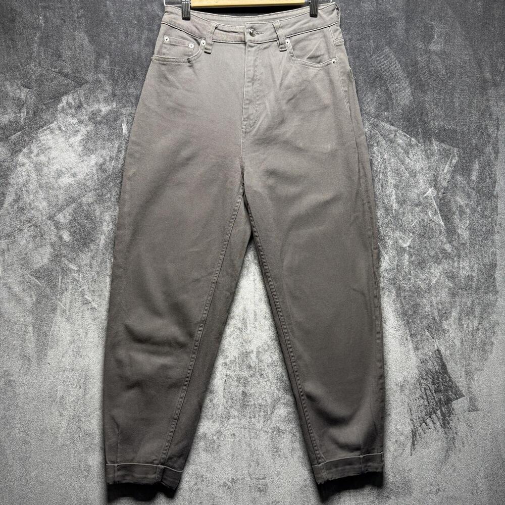 Divided H&M Jeans Womens 6 Gray High Rise Relaxed Tapered Stretch Denim